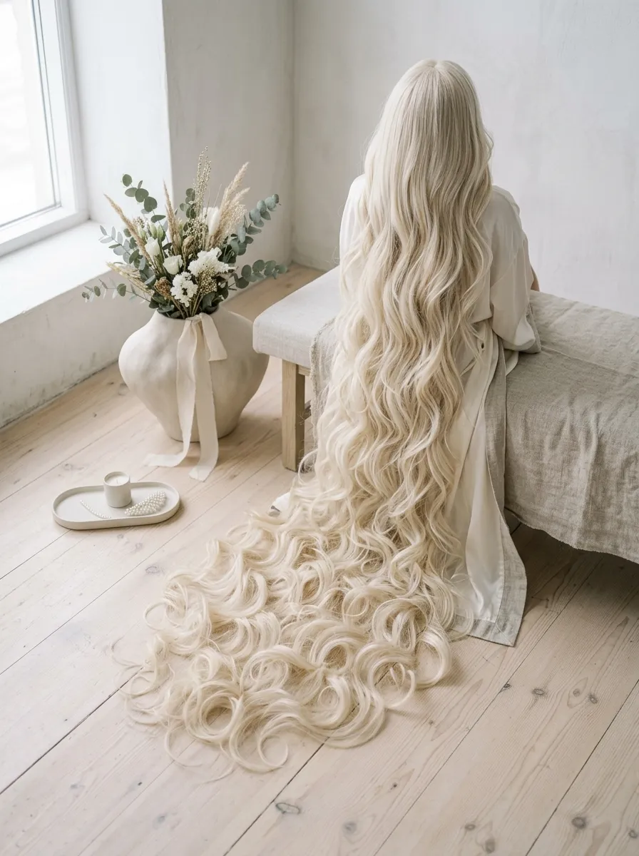 Airy Curl Down bridal hairstyle idea for loose curl wedding hairstyles for soft bridal waves with elegant textured finish