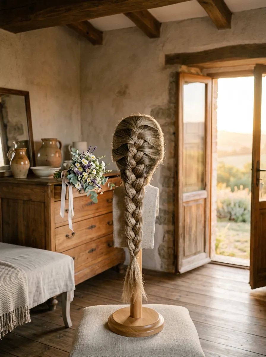 Basic French Braid bridal hairstyle idea for diy wedding hairstyles you can easily nail at home with elegant textured finish