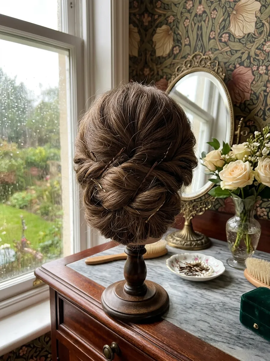 Bobby Pin Updo bridal hairstyle idea for diy wedding hairstyles you can easily nail at home with elegant textured finish