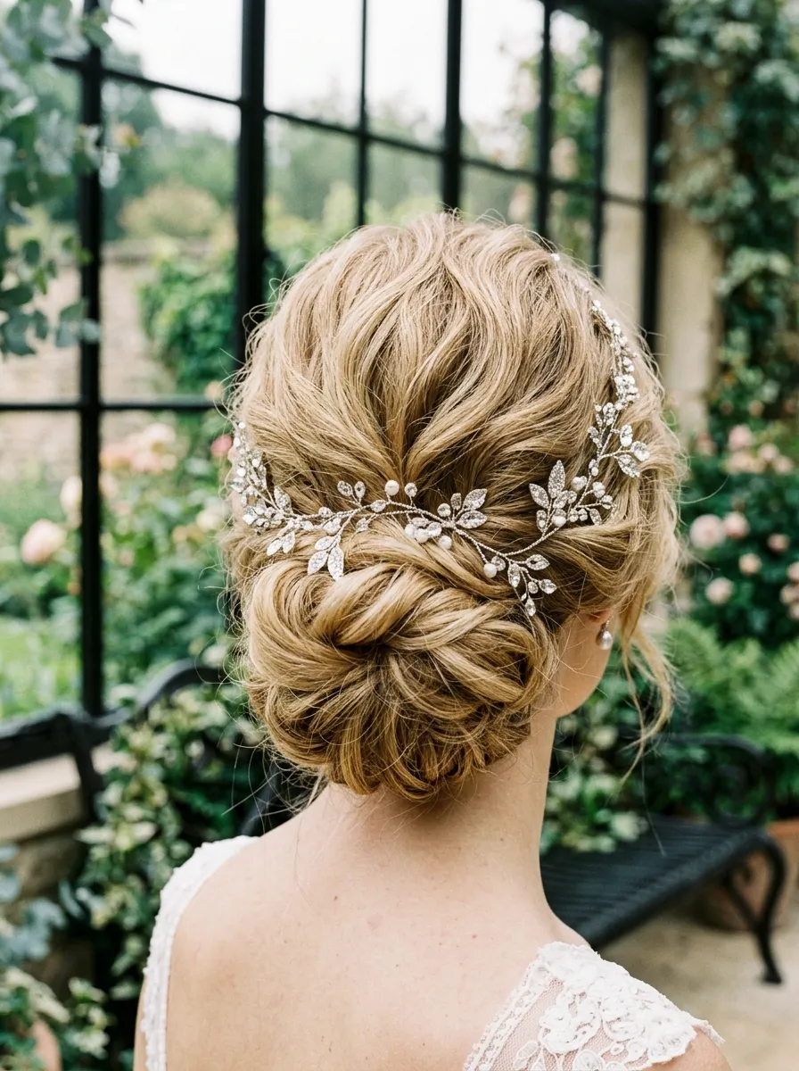 Bold Headband Accent bridal hairstyle idea for modern wedding hairstyles every bride will love with elegant textured finish