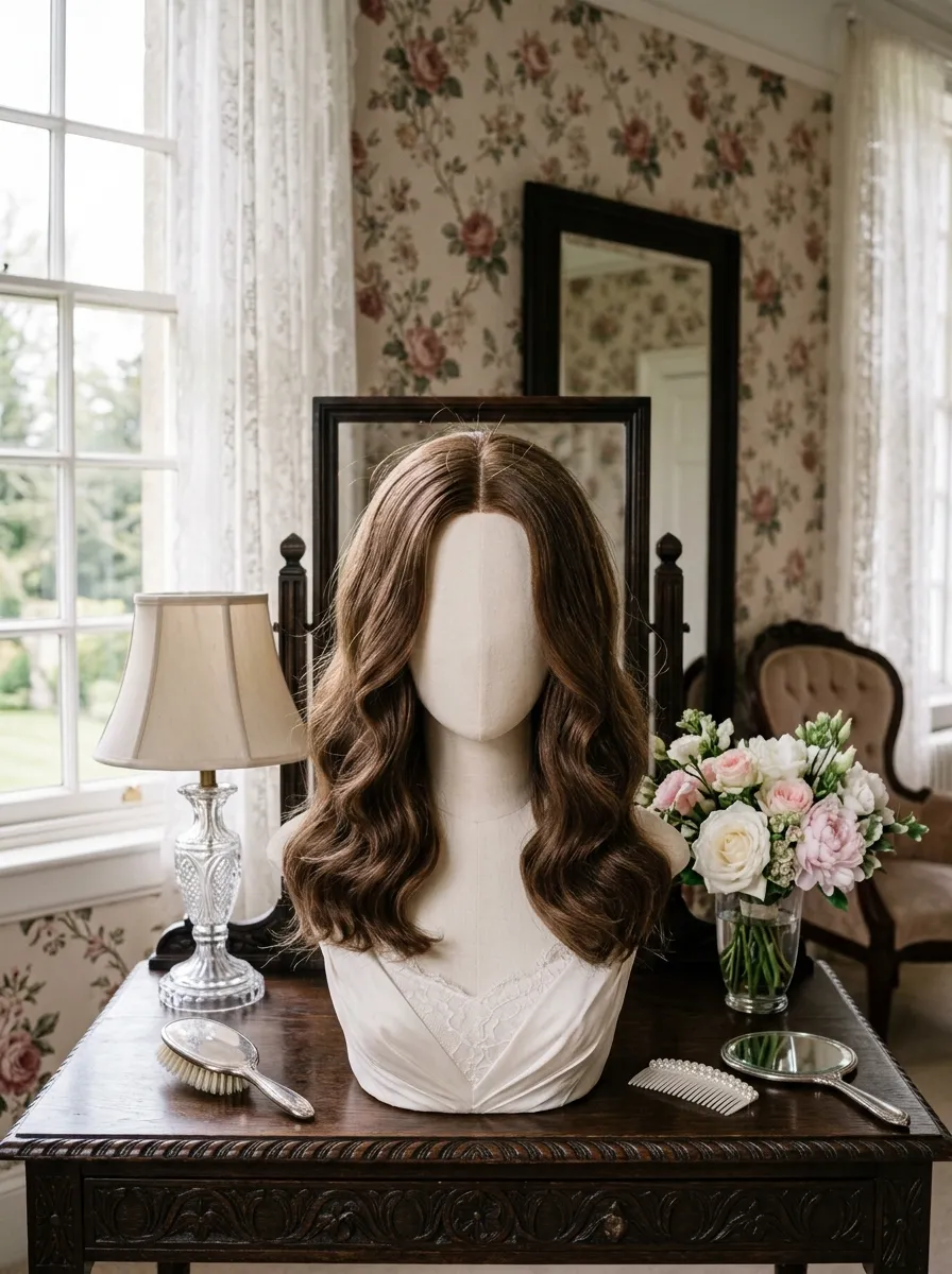 Center Part Waves bridal hairstyle idea for soft glam wedding hairstyles for a radiant bride with elegant textured finish