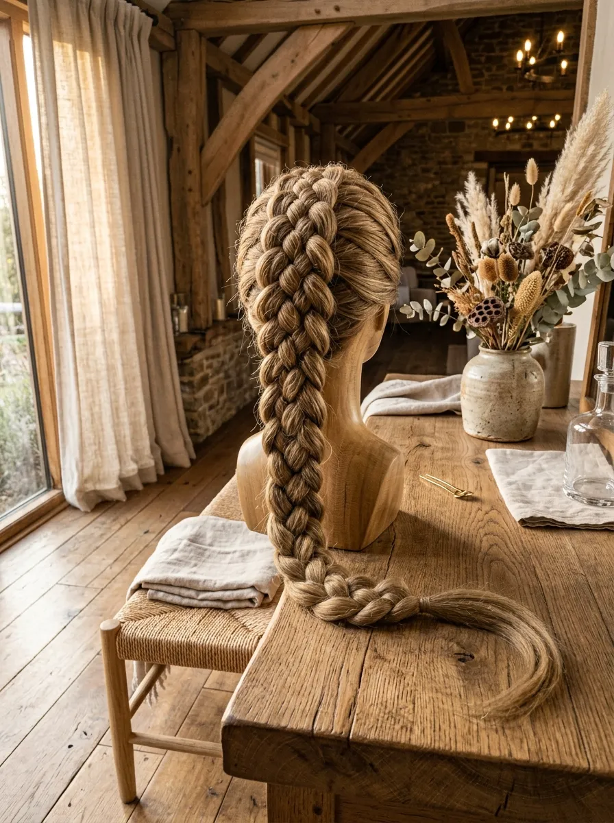 Dance Floor Braid bridal hairstyle idea for reception wedding hairstyles to dance the night away with elegant textured finish