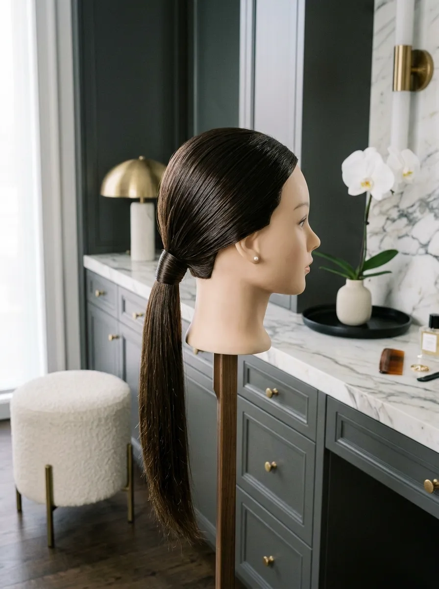 Elastic Wrap Pony bridal hairstyle idea for diy wedding hairstyles you can easily nail at home with elegant textured finish
