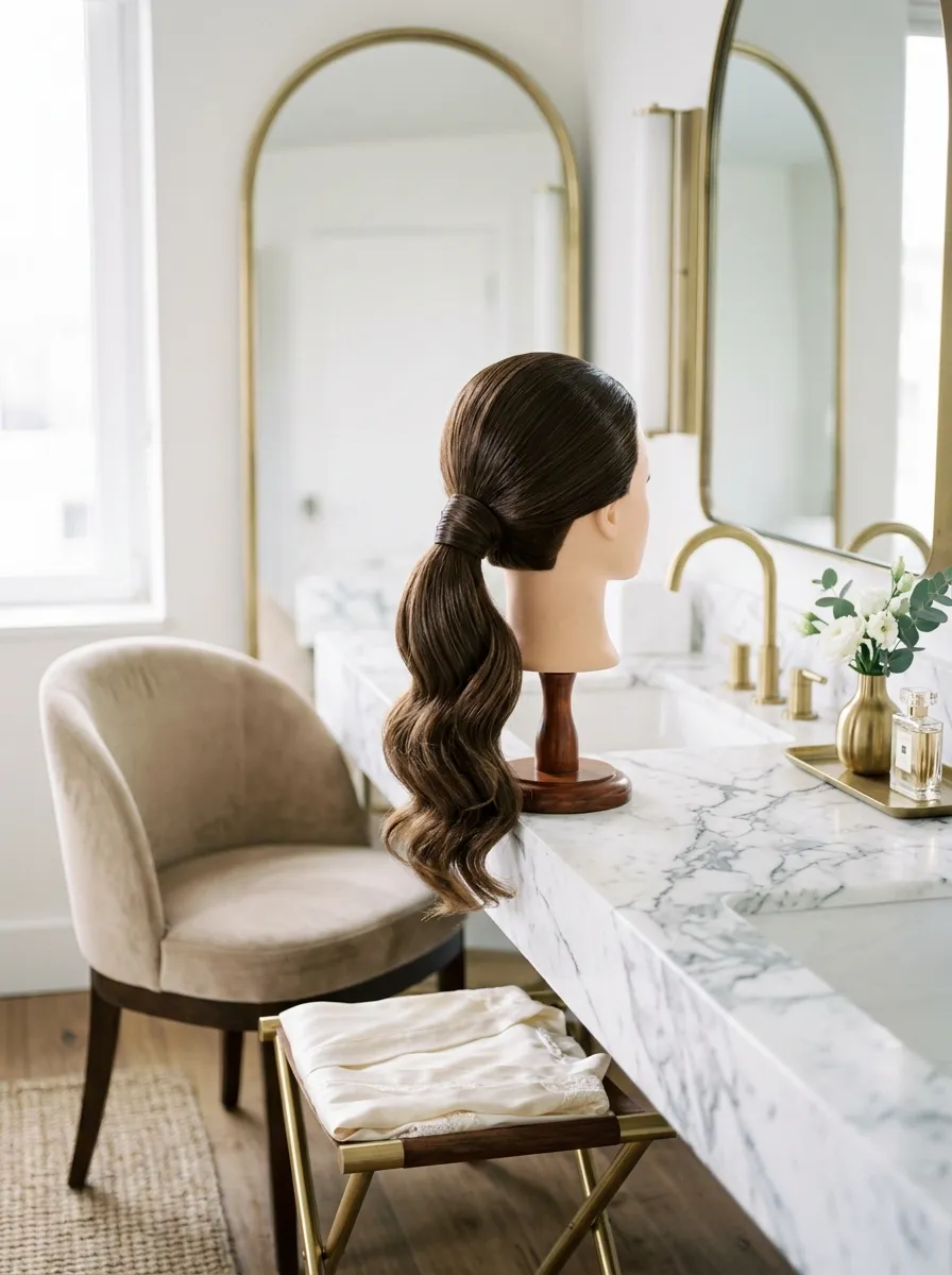 Express Bun Style bridal hairstyle idea for busy bride wedding hairstyles done in no time at all with elegant textured finish