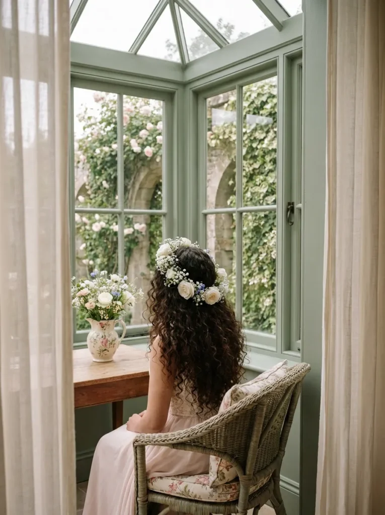 Floral Crown Curls