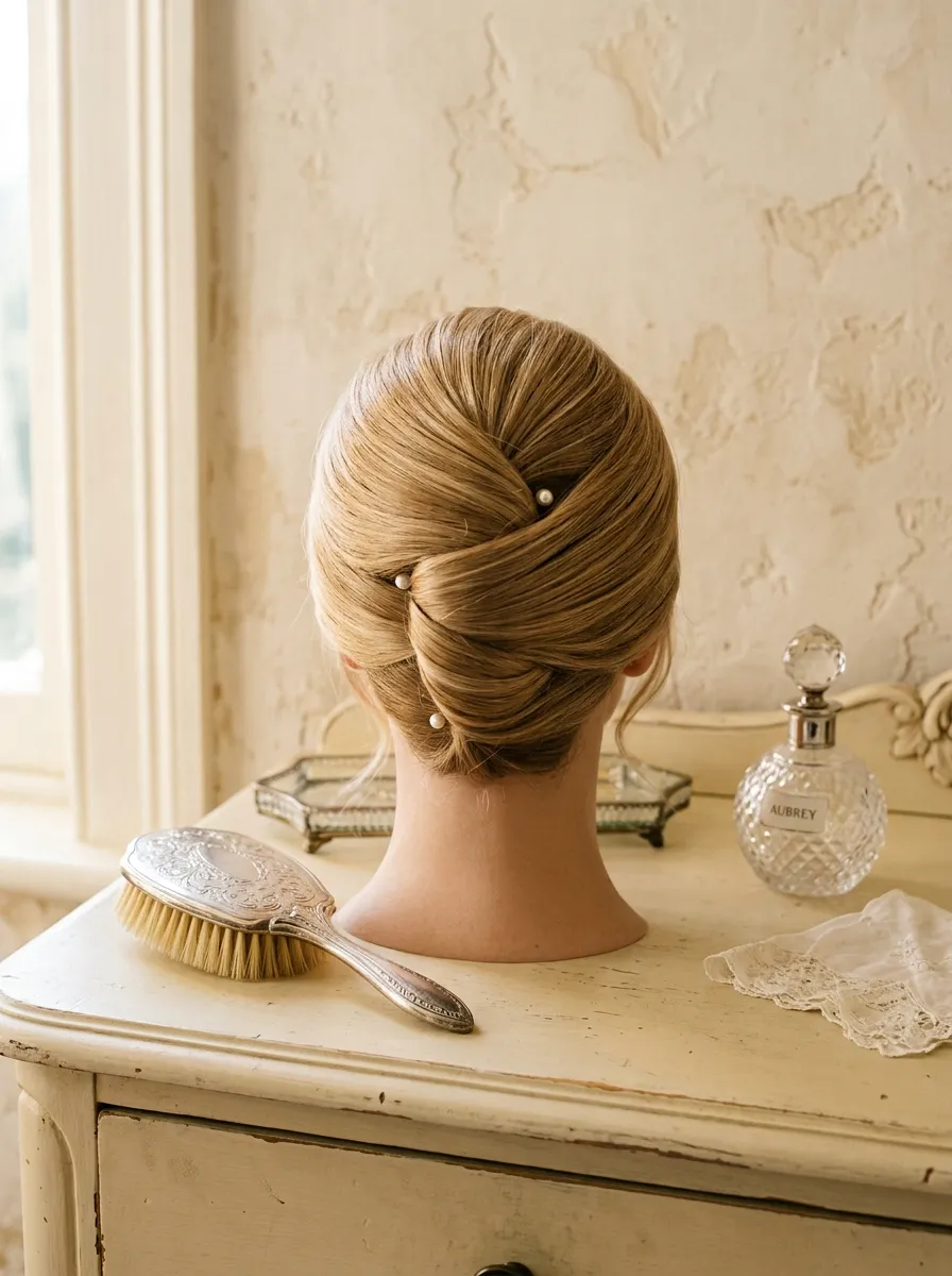 French Twist Style bridal hairstyle idea for first time bride hairstyles to nail your big day with elegant textured finish