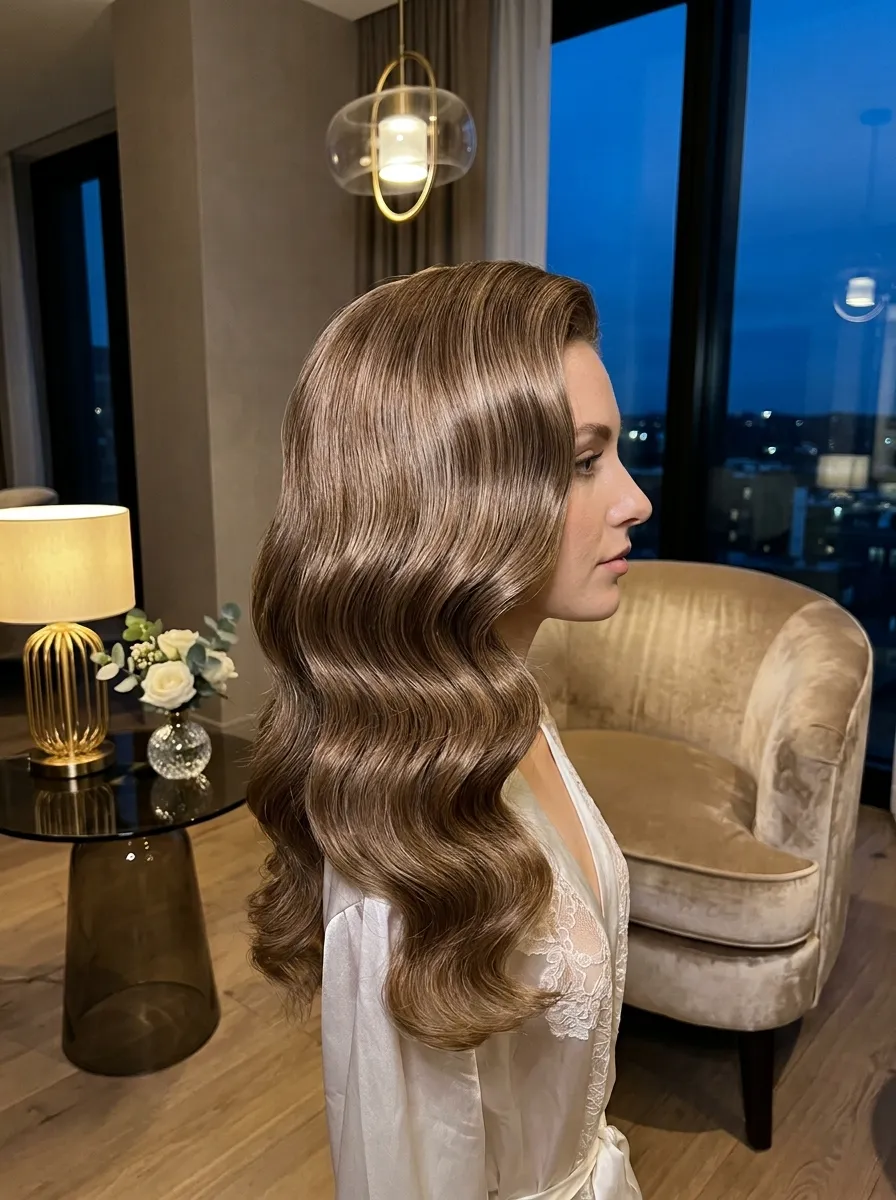 Glamour Waves Look bridal hairstyle idea for first time bride hairstyles to nail your big day with elegant textured finish