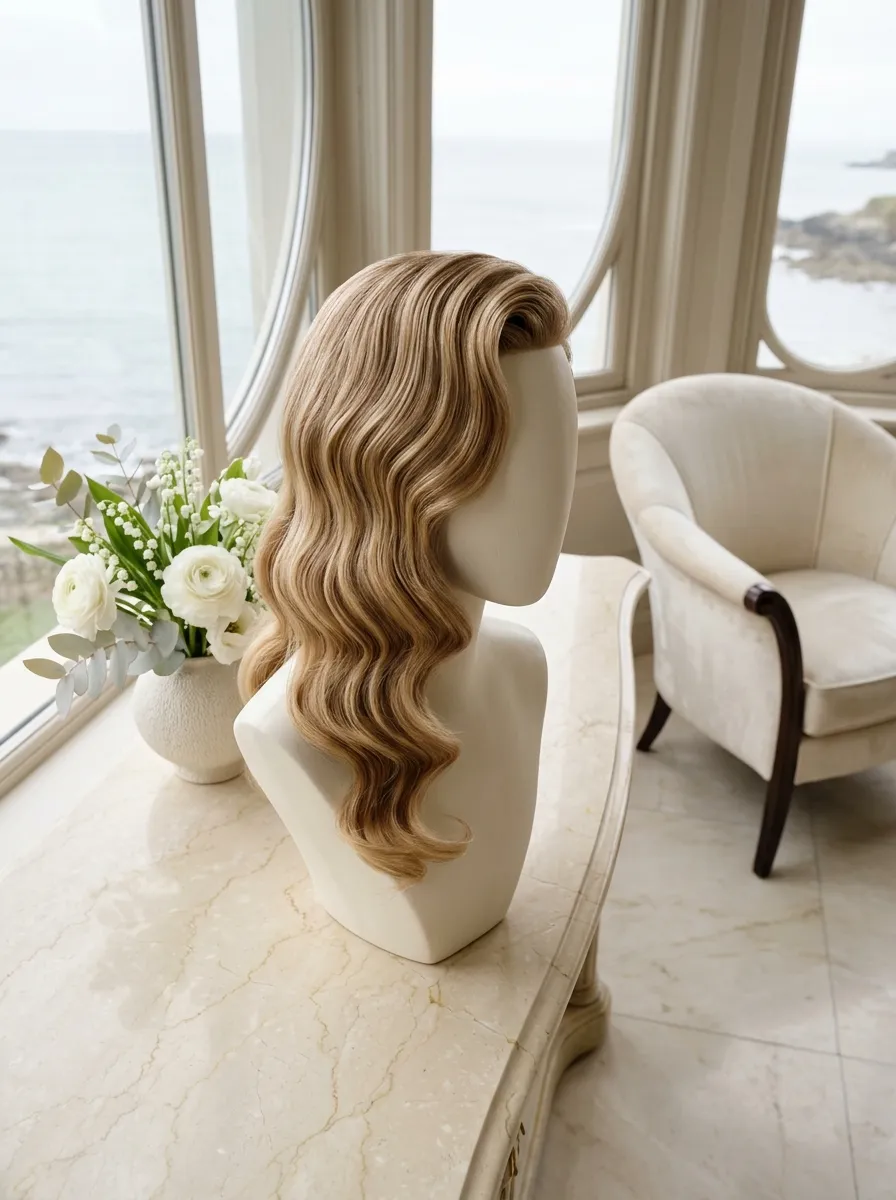 Glossy Sleek Bun bridal hairstyle idea for humid weather wedding hairstyles that never frizz with elegant textured finish