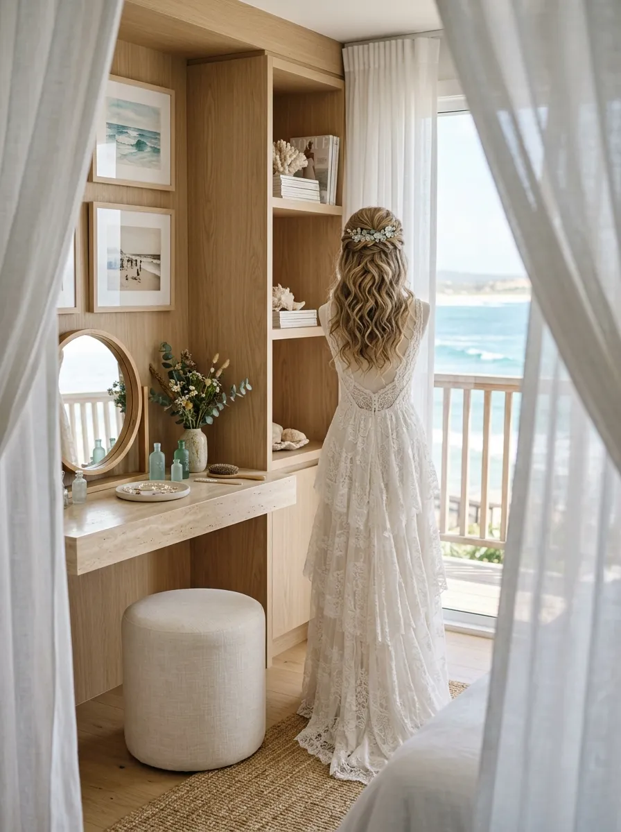 Layered Half Updo bridal hairstyle idea for wedding hairstyles for layers that add movement with elegant textured finish