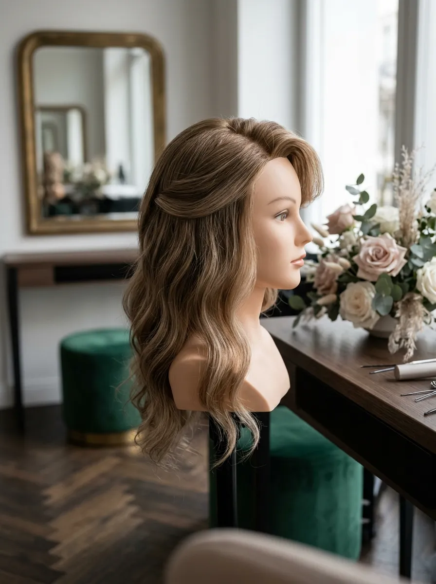 Loose Natural Curl Fall bridal hairstyle idea for natural wave wedding hairstyles for effortless glam with elegant textured finish