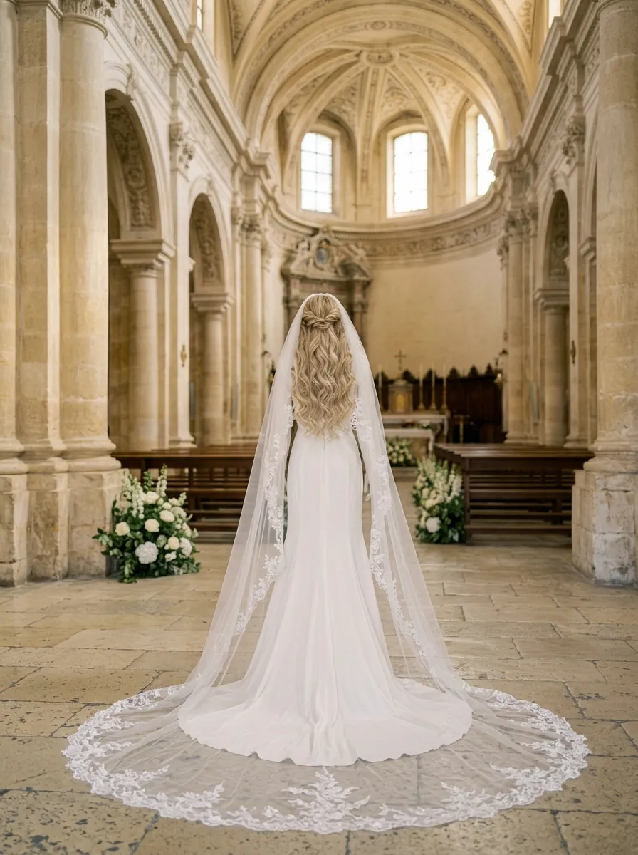 Loose Waves Veil bridal hairstyle idea for soft glam wedding hairstyles for a radiant bride with elegant textured finish
