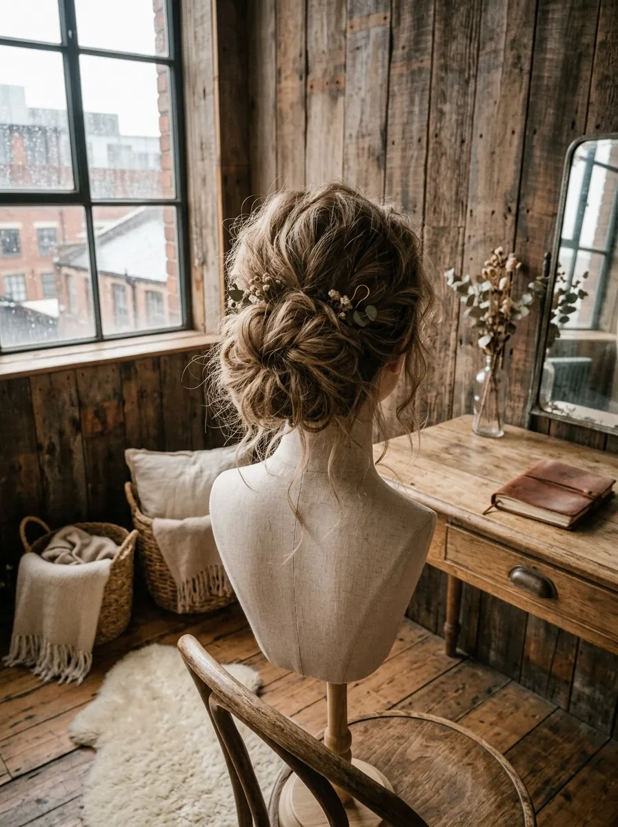 Messy Bun Hack bridal hairstyle idea for first time bride hairstyles to nail your big day with elegant textured finish