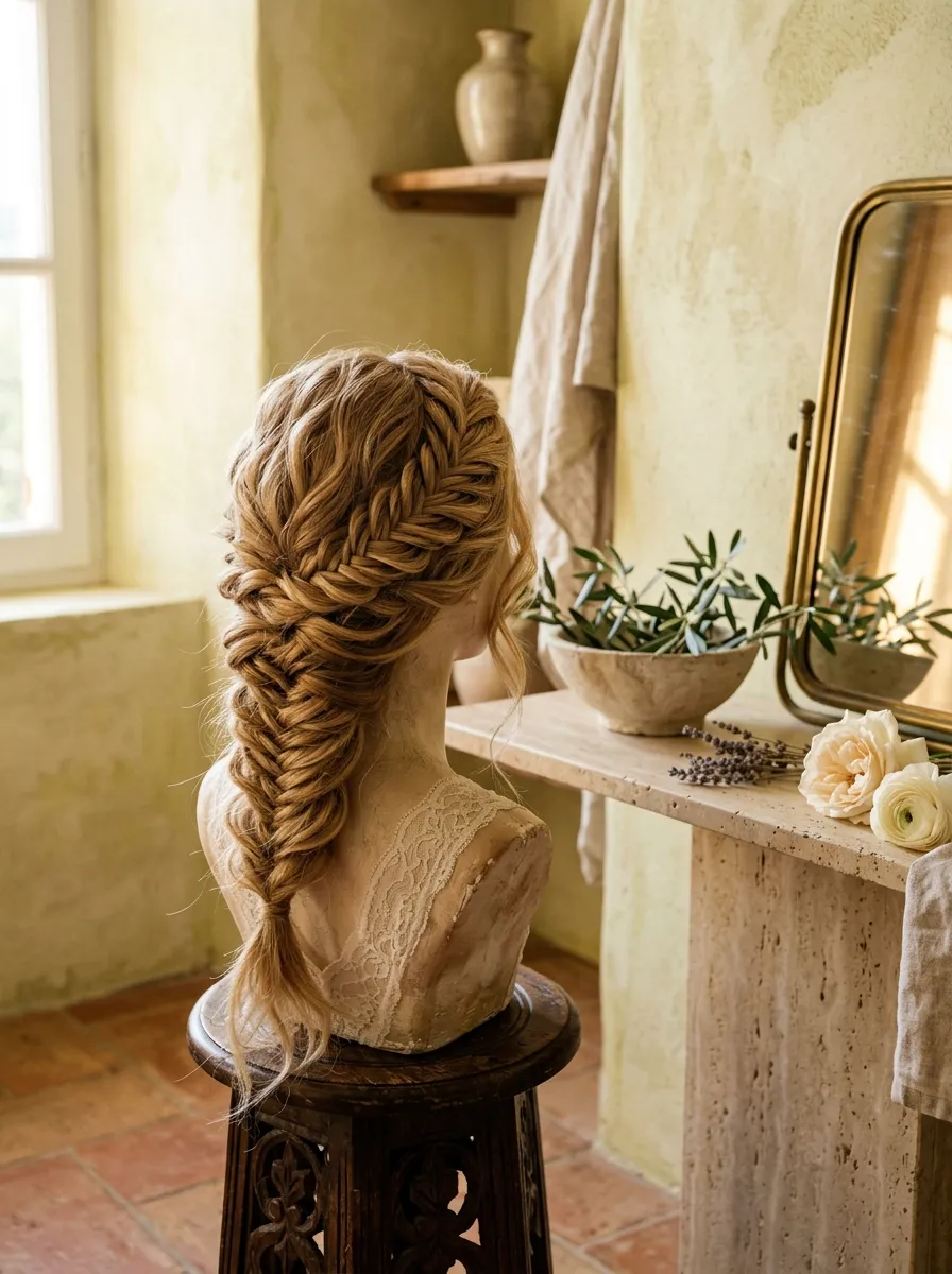 Quick Fishtail Twist bridal hairstyle idea for diy wedding hairstyles you can easily nail at home with elegant textured finish