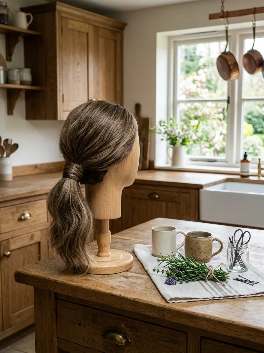 Quick Wrap Ponytail bridal hairstyle idea for busy bride wedding hairstyles done in no time at all with elegant textured finish