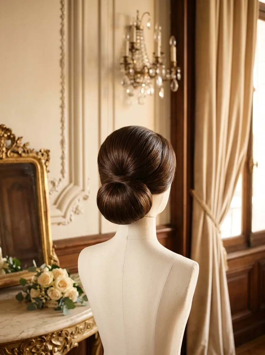 Romantic Bouffant Bun bridal hairstyle idea for romantic updo wedding hairstyles for your big day with elegant textured finish