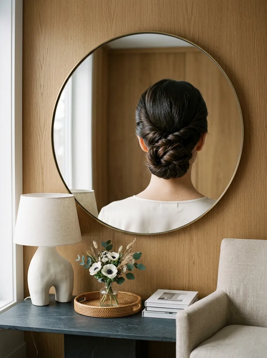 Rope Braid Bun bridal hairstyle idea for diy wedding hairstyles you can easily nail at home with elegant textured finish