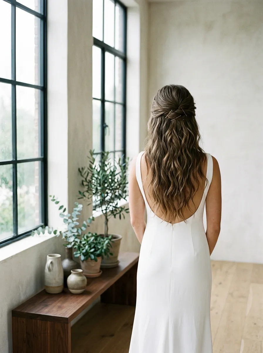 Salt Spray Texture bridal hairstyle idea for natural wave wedding hairstyles for effortless glam with elegant textured finish