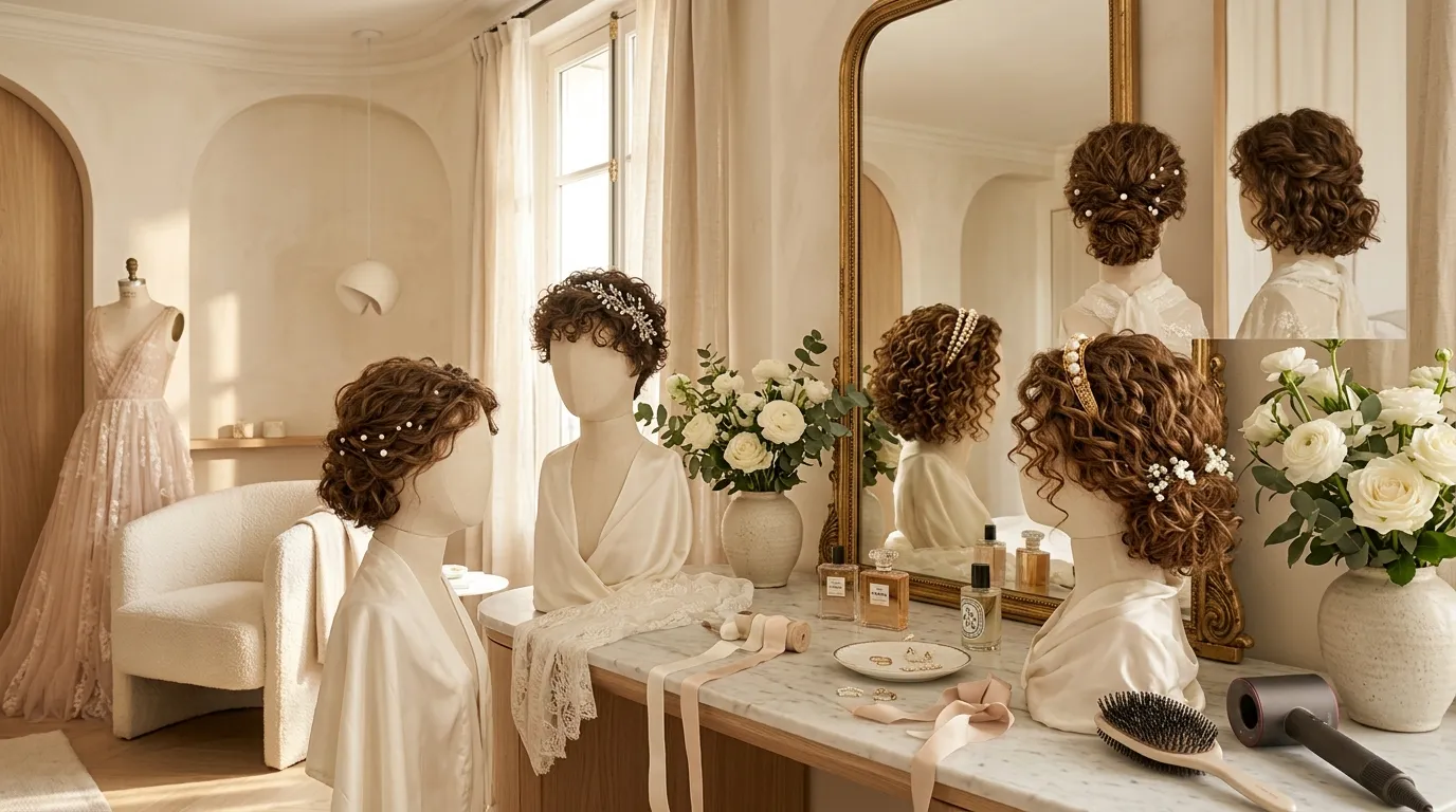 18 Short Curly Hair Wedding Hairstyles To Copy Now