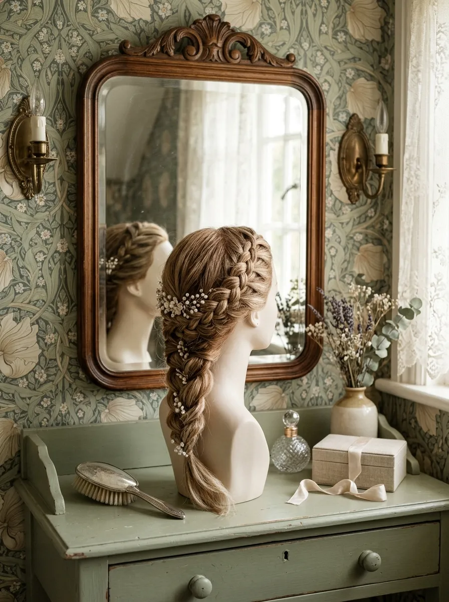 Side Parted Braid bridal hairstyle idea for first time bride hairstyles to nail your big day with elegant textured finish