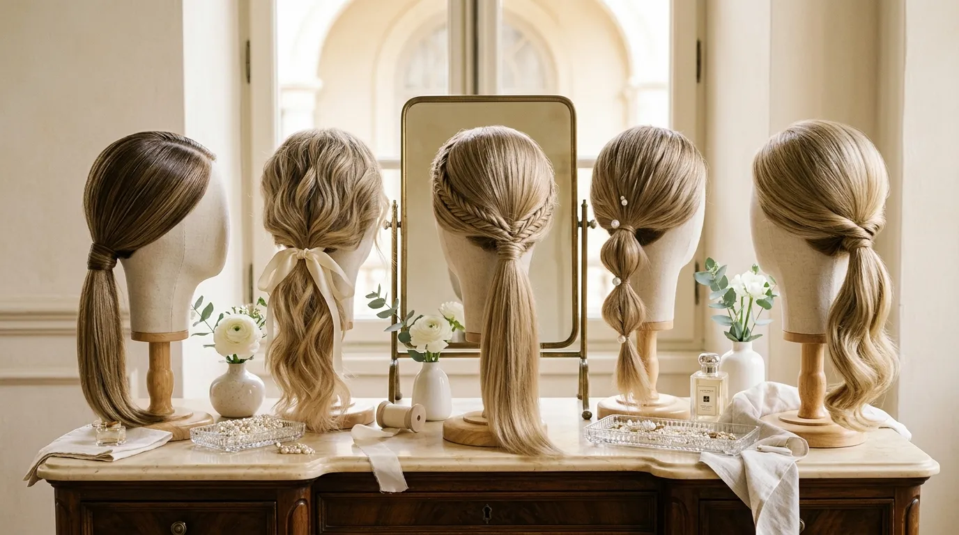 Sleek Low Ponytail Wedding Hairstyles To Copy Now bridal hairstyle inspiration for modern weddings