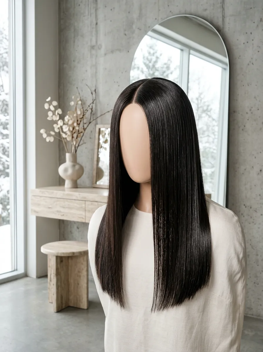 Sleek Straight Style for Modern bridal hairstyle idea for modern wedding hairstyles every bride will love with elegant textured finish