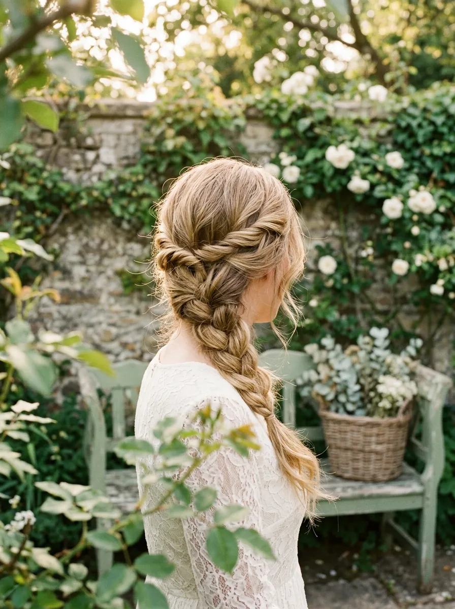 Undone Chignon Look bridal hairstyle idea for casual wedding hairstyles for a laid-back bride with elegant textured finish