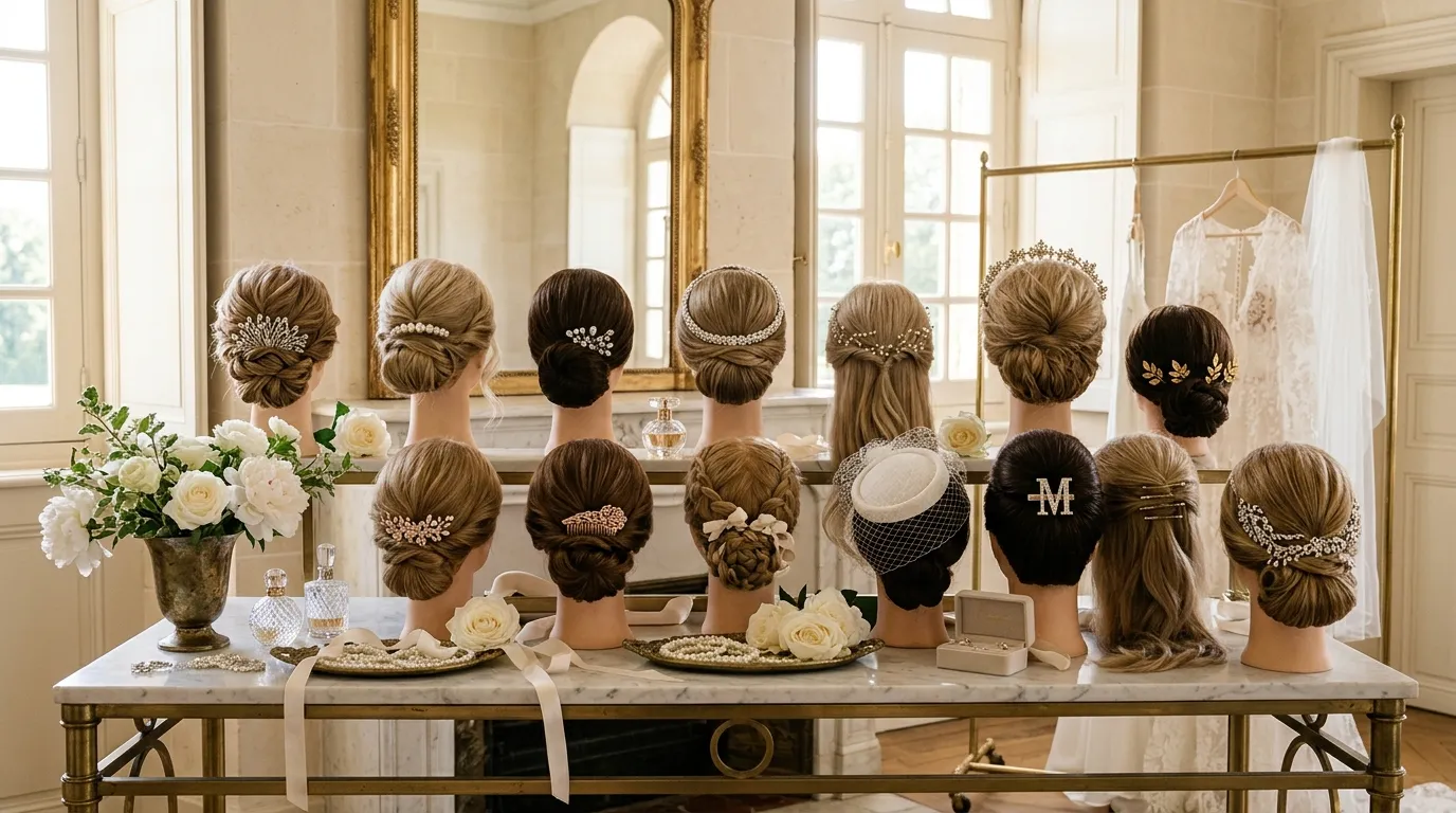 20 Wedding Hairstyles With Accessories That Sparkle