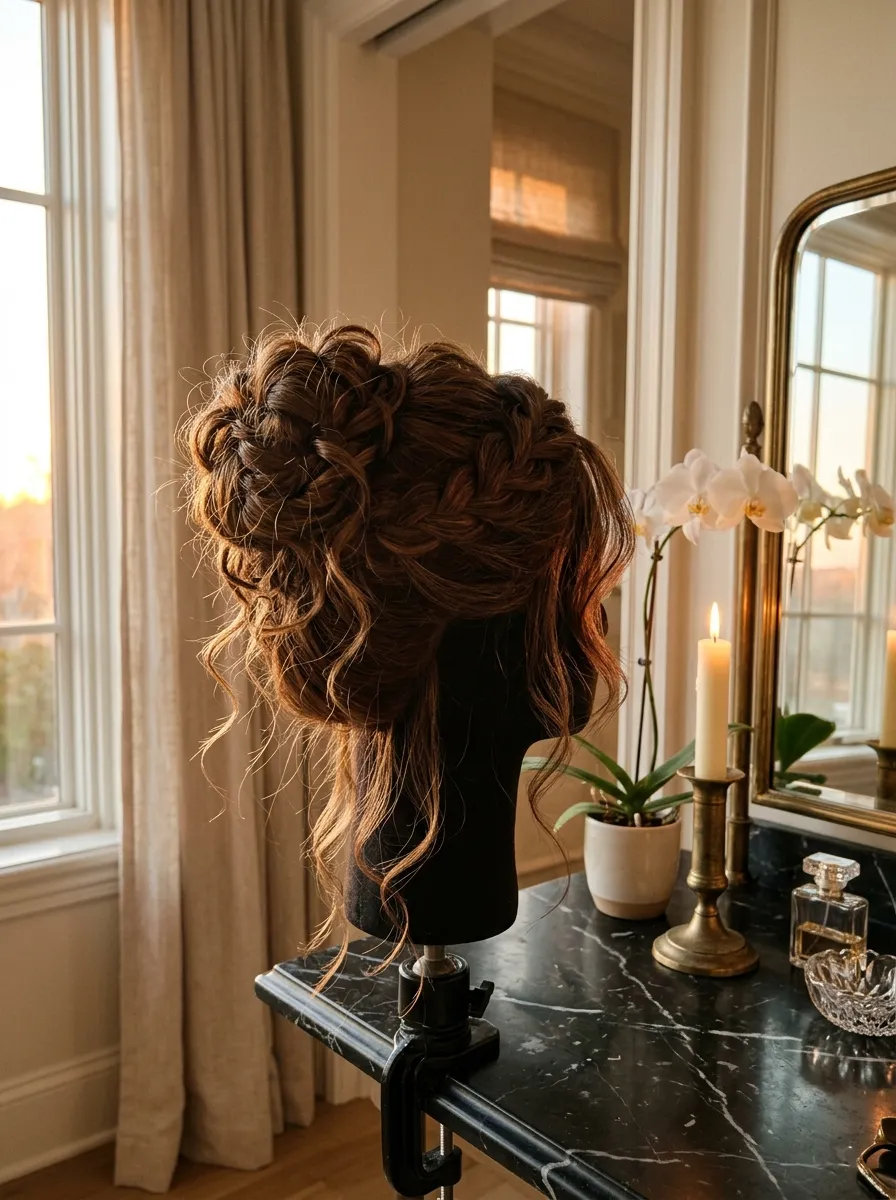 Wispy Tendril Pieces bridal hairstyle idea for wedding hairstyles for chubby face brides will love with elegant textured finish